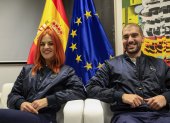 Pablo Álvarez y Sara García, elegidos astronautas de la Agencia Espacial Europea (ESA), en una entrevista con EFE en Madrid. EFE / Zipi Aragón