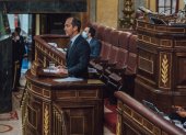 El diputado de VOX por Salamanca, Víctor González, en una intervención en el Pleno del Legislativo español.