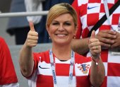 La ex presidenta de Croacia, Kolinda Grabar-Kitarović, dice ser hincha de Ecuador.