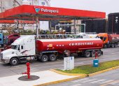 Estación.- Una de las gasolineras de PetroPerú.
