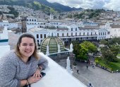 Turismo. Julieta Cedeño ha recorrido algunos sitios reconocidos de la ciudad en compañía de nuevos amigos.