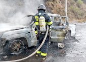 Accidente. El siniestro fue controlado por los bomberos.