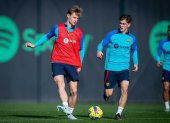 Frenkie De Jong, volante del FC. Barcelona, durante las sesiones de entrenamientos.