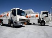 Transporte.- Los camiones que movilizan los productos de Galp.