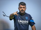Genaro Gattuso, entrenador del Valencia, agradece el compromiso mostrado por los jugadores.