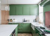 Cocina en color verde
