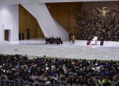 Roma. El papa Francisco presidió la reunión del mensaje navideño
