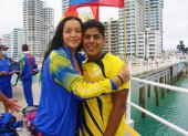 Ariana González y David Farinango, nadadores ecuatorianos que forman parte de selecciones nacionales, son primos y se aconsejan durante las competencias.