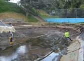 Cambio. La geomembrana será restaurada, mientras tanto las lagunas permanecerán secas