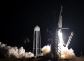 Vista del lanzamiento de un cohete Falcon 9 de SpaceX, en una fotografía de archivo.