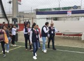 Funcionarios. Autoridades del CNE en una actividad oficial.
