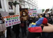 Protestas en Guayaquil en rechazo a la violencia contra las mujeres en el país. Imagen de referencia.