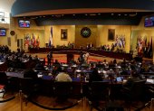 Fotografía de archivo en la que se registró una vista general de la Asamblea Legislativa de El Salvado, en San Salvador (El Salvador). EFE/Rodrigo Sura