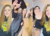 Música y algarabía fue la constante de Shakira y sus amigas.