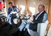 Guillermo Lasso dialogó con Alain Berset, presidente de la Confederación Suiza.