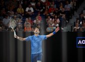 Nole festejó, pero aseguró que su pierna “no está perfecta”.