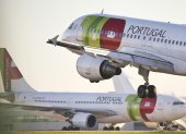 Aeropuerto.- Las naves de la aerolínea TAP.