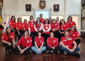 Actividad. Los voluntarios y personal de la Cruz Roja del Guayas, que asistieron a la capacitación.