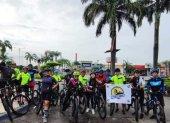 Ciclismo. Integrantes de Panas en Bici durante una ruta de enero.