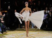 PAL USE ONLY - For Non-Editorial use please seek approval from Fashion House) A model walks the runway during the Viktor & Rolf Haute Couture Spring Summer 2023 show as part of Paris Fashion Week on January 25, 2023 in Paris, France. (Photo by Francois Durand/Getty Images)