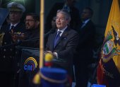 Guillermo Lasso, presidente de la República, interviene en la ceremonia de inauguración de las elecciones seccionales, CPCCS y referéndum