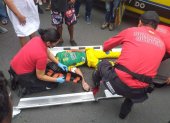 Accidente. El suceso ocurrió en Bolívar y Décima, centro de Quevedo.