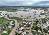 Panorámica de los  barrios que se inundaron tras diez horas de lluvia, el pasado sábado 25 de febrero.