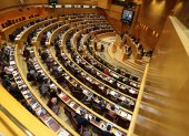 Vista general de una sesión del Senado español en Madrid.