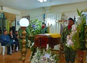 Velatorio. En La Libertad se cumplieron las honras fúnebres al militar.
