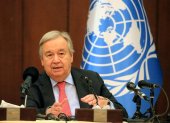 António Guterres brindó unas palabras en honor al día de la mujer.