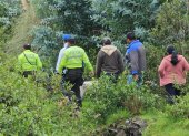 Latacunga. Comuneros de Pastocalle ayudaron en las labores de búsqueda de la joven Doris Poma.