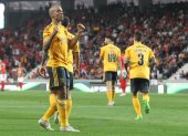 Funchal (Portugal), 12/03/2023.- Benfica"s player Joao Mario celebrates a goal against Maritimo during the Portuguese First League soccer match held at Maritimo stadium in Funchal, Madeira island, Portugal, 12 March 2023. EFE/EPA/HOMEM DE GOUVEIA