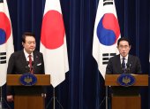 Kishida y Yoon se comprometieron a reforzar su cooperación bilateral en materia de seguridad y junto a Estados Unidos