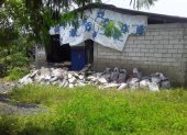 Puná. Una de las casas afectadas por el sismo.