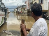 La crecida del Río Santa Rosa o también conocido como Carne Amarga dejó a los santarroseños bajo el agua.