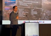 Juan Rivadeneira, director Ejecutivo de la CCQ, en la presentación.