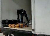 La droga se encontraba distribuida en bloques de marihuana en el vagón del camión.