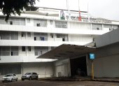 Fachada del Hospital Teodoro Maldonado Carbo que está en el sur de Guayaquil.
