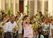 Con mucho fervor los fieles acudieron a los diferentes templos para participar de la misa de Domingo de Ramos