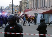 Imagen de la cafetería de San Petersburgo donde se produjo el atentado contra el bloguero militar.