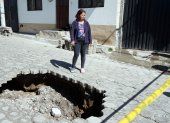 Inicio. En este punto se originó la primera fuga de agua, donde ya se realizó la reparación