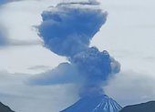 Secretaría de Gestión de Riesgos compartió información sobre el volcán Sangay.
