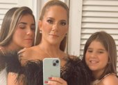 Gabriela Pazmiño.Pino con sus hijas Dalia y Charlotte.