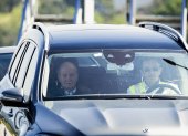 El rey emérito Juan Carlos  a su llegada a España.