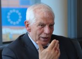 El alto representante de la Unión Europea para Asuntos Exteriores, Josep Borrell, durante la entrevista concedida en Bruselas.
