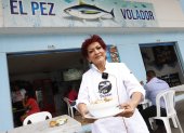 Empresaria.- Angélica Cujilán fundadora de el restaurante El Pez Volador.