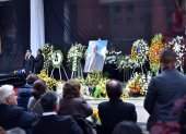Funeral. Cientos de personas despidieron a Santiago Gangotena, fundador de la Universidad San Francisco de Quito.