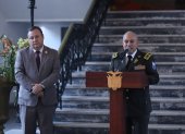 Anuncio. La declaración de prensa de ayer no duró más de cinco minutos en el Palacio de Carondelet.