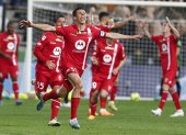 Matteo Pessina celebra tras marcar el gol de la victoria del Monza en los adicionales.