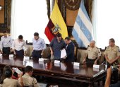 En le municipio de Guayaquil se dio la firma del convenio interinstitucional.